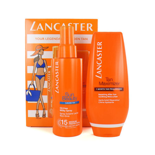 Lancaster Sun Beauty Box Set Sublime Tan Milk Spray + Tan Maximizer - 150 ml + 125 ml SPF 15
