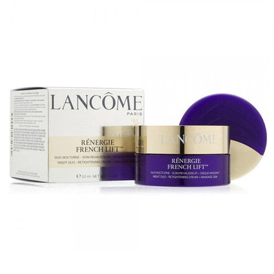 Crema Viso Anti-Rughe Notte Lancome Rènergie French Lift Duo Nocturne + Disque Massant Di Lancome 50ml - Profumo Web