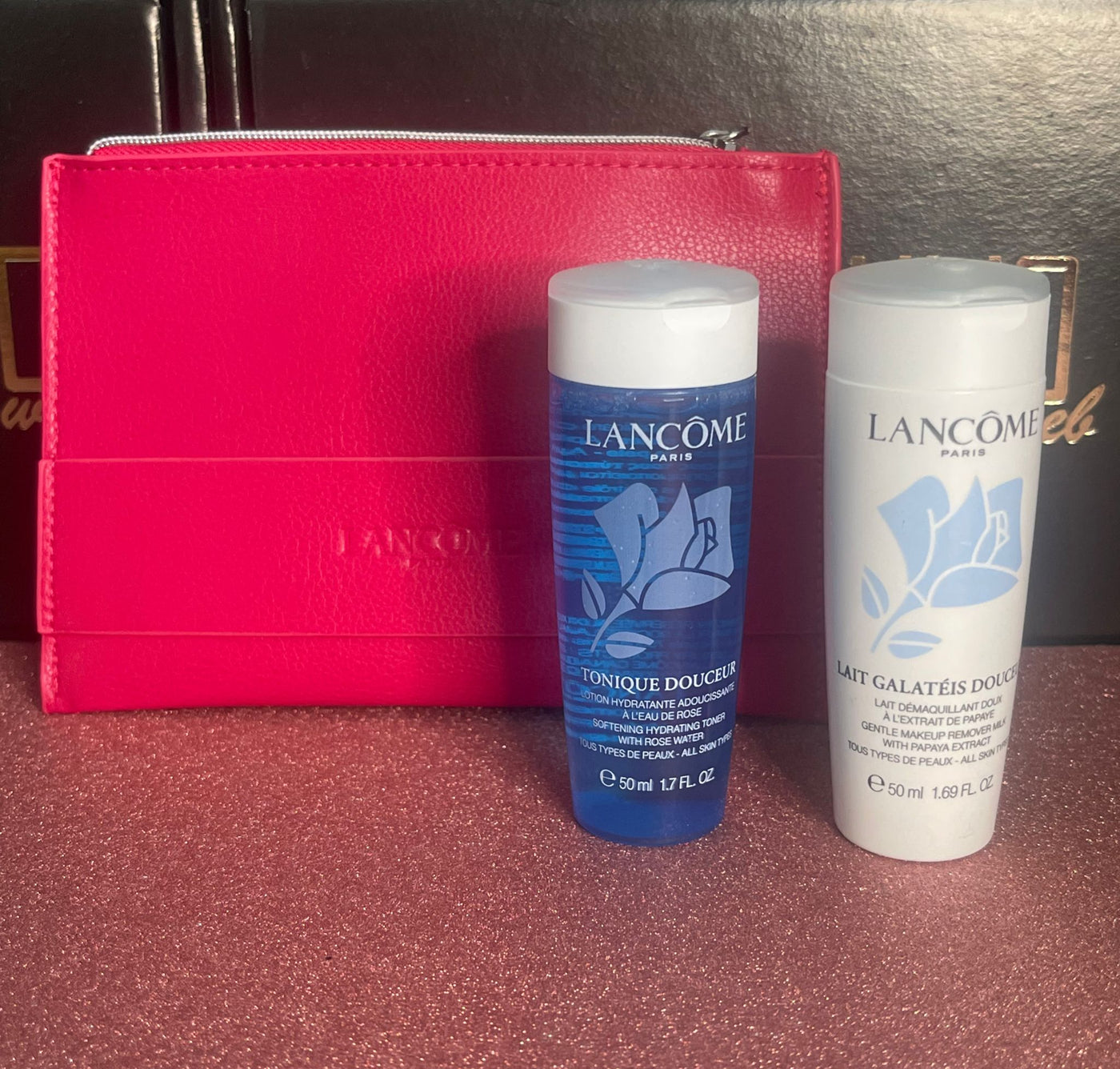 LANCOME KIT POCHETTE PIU' LATTE DETERGENTE E TONICO - Profumo Web
