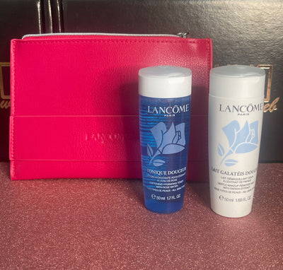 LANCOME KIT POCHETTE PIU' LATTE DETERGENTE E TONICO - Profumo Web